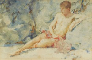 岩に対する少年 作： Henry Scott Tuke